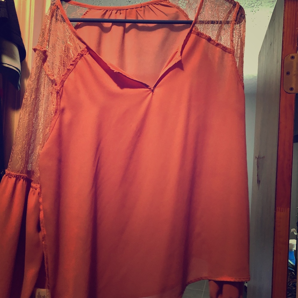 Blush color long sleeve blouse